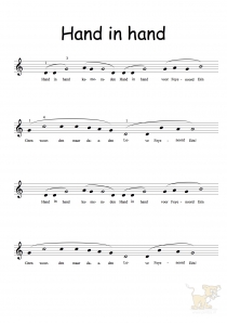 Bladmuziek/sheet music Hand in hand, kameraden! - Wilhelm Speidel(?)/Jaap Valkhoff